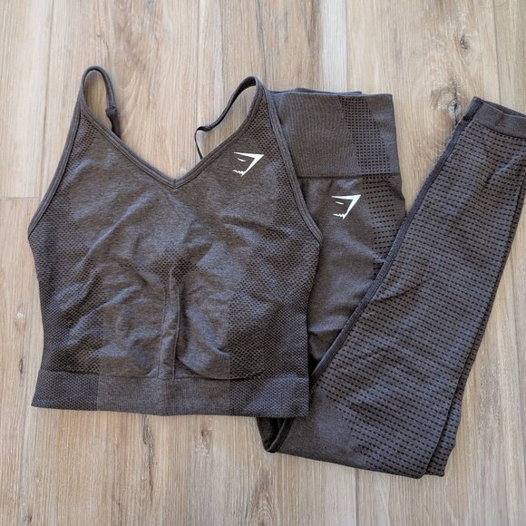 Gymshark Vital Seamless Brown Set - Picture 1 of 2